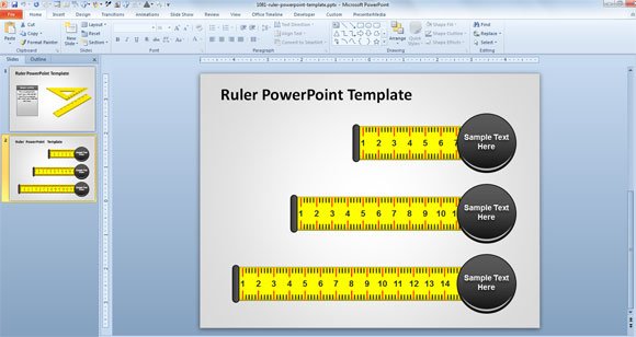 powerpoint for mac ruler dimensions